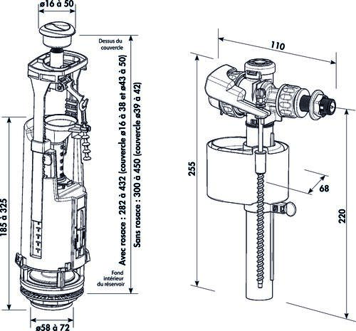 Mécanisme Optima S Robinet Quieto Siamp